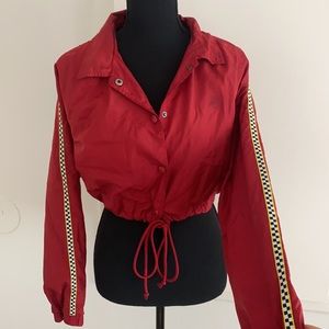 Long Sleeve Wind Breaker Crop Top•L• Forever 21